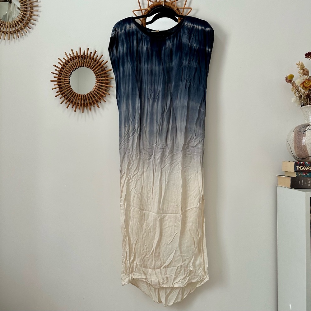 Anthropologie Cloth & Stone Tie-Dye Midi Tunic Dress (some damage, pls see note)